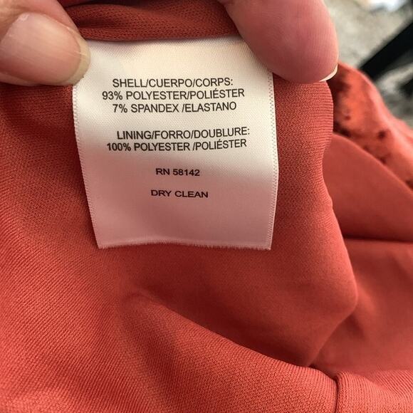 Maggy London NWT Dark Brick Crushed Velvet Velour Midi Dress Fairy Whimsigoth 8 - Picture 5 of 5